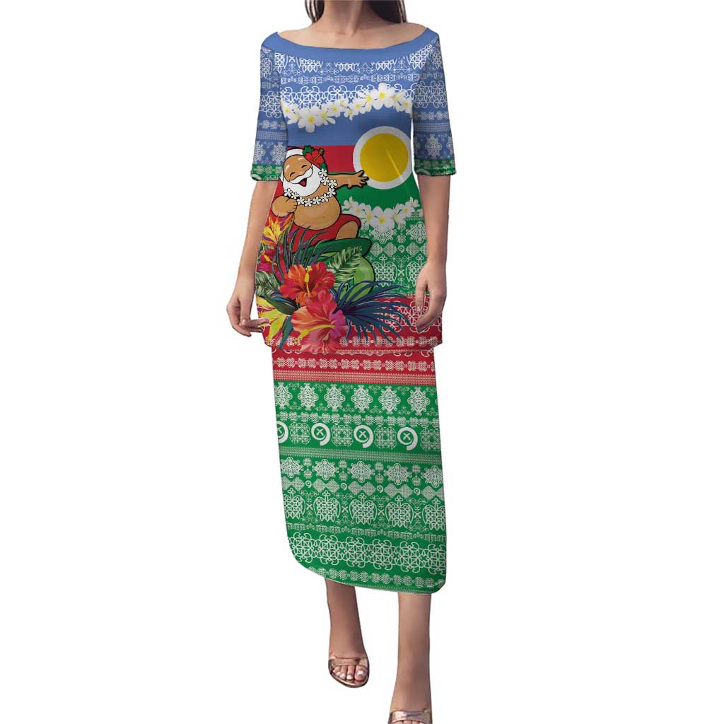 Personalised Shefa Joyeux Noel Puletasi Proud To Be a Ni-Van Sand Drawing Art - Polynesian Pride