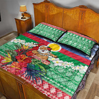 Personalised Shefa Joyeux Noel Quilt Bed Set Proud To Be a Ni-Van Sand Drawing Art - Polynesian Pride