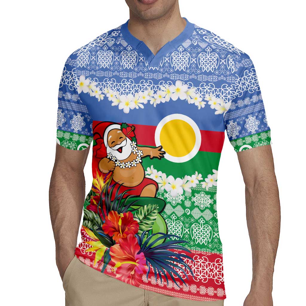 Personalised Shefa Joyeux Noel Rugby Jersey Proud To Be a Ni-Van Sand Drawing Art - Polynesian Pride