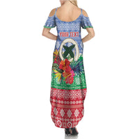 Personalised Shefa Joyeux Noel Summer Maxi Dress Proud To Be a Ni-Van Sand Drawing Art - Polynesian Pride