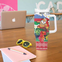 Personalised Shefa Joyeux Noel Tumbler With Handle Proud To Be a Ni-Van Sand Drawing Art - Polynesian Pride