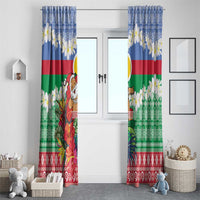 Personalised Shefa Joyeux Noel Window Curtain Proud To Be a Ni-Van Sand Drawing Art - Polynesian Pride