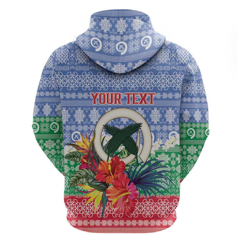 Personalised Shefa Joyeux Noel Zip Hoodie Proud To Be a Ni-Van Sand Drawing Art - Polynesian Pride