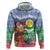 Personalised Shefa Joyeux Noel Zip Hoodie Proud To Be a Ni-Van Sand Drawing Art - Polynesian Pride