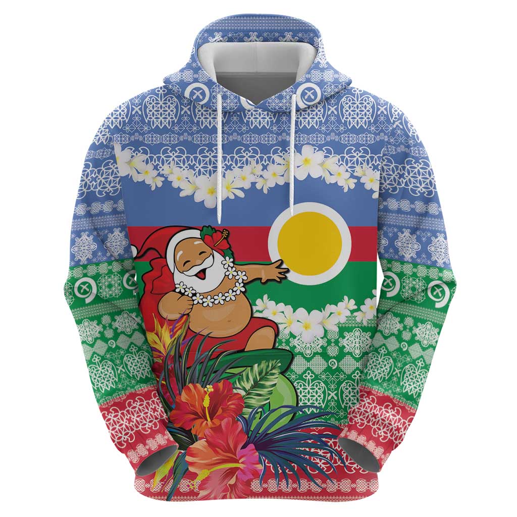 Personalised Shefa Joyeux Noel Zip Hoodie Proud To Be a Ni-Van Sand Drawing Art - Polynesian Pride