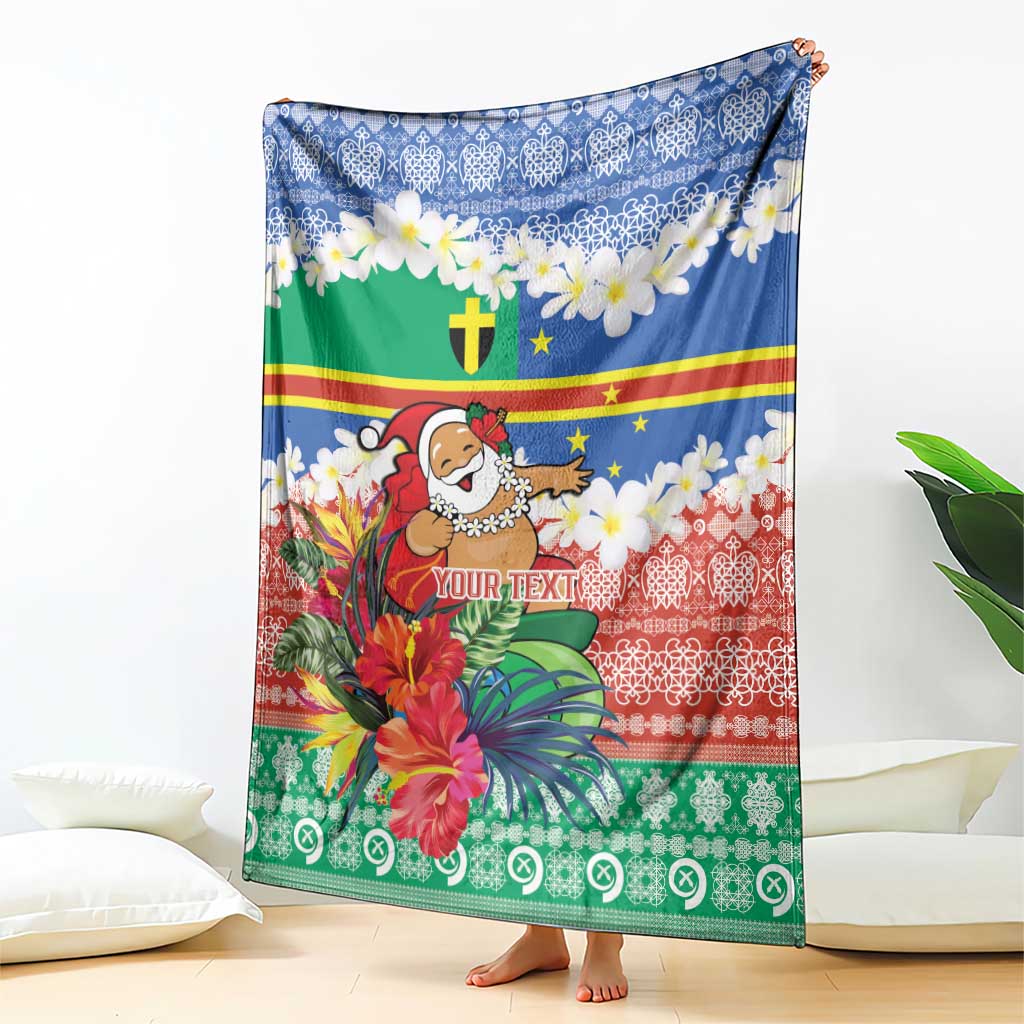 Personalised Tafea Joyeux Noel Blanket Proud To Be a Ni-Van Sand Drawing Art - Polynesian Pride
