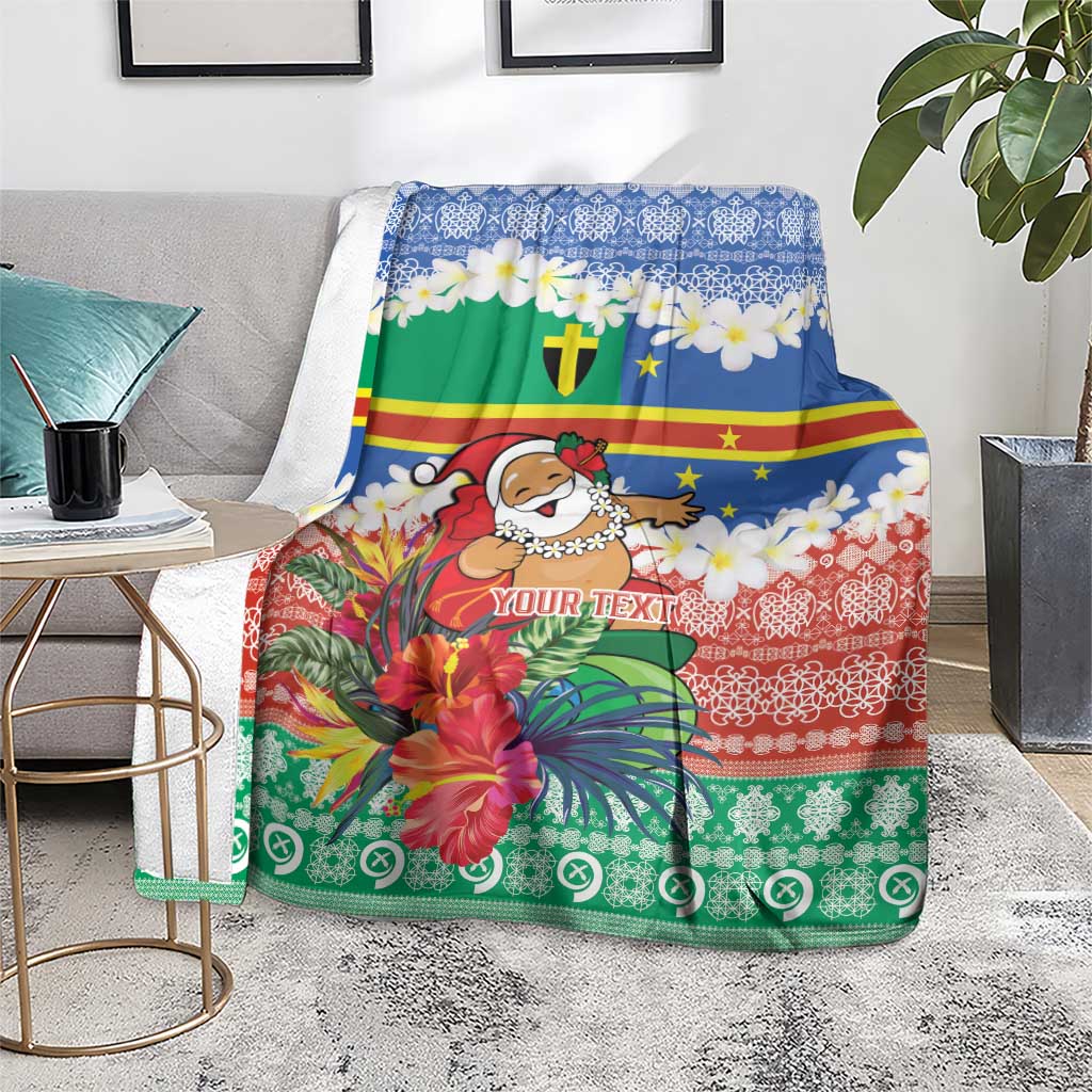 Personalised Tafea Joyeux Noel Blanket Proud To Be a Ni-Van Sand Drawing Art - Polynesian Pride