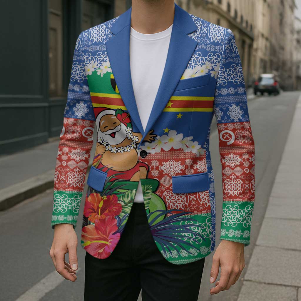 Personalised Tafea Joyeux Noel Blazer Proud To Be a Ni-Van Sand Drawing Art - Polynesian Pride