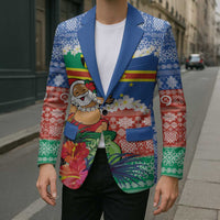 Personalised Tafea Joyeux Noel Blazer Proud To Be a Ni-Van Sand Drawing Art - Polynesian Pride