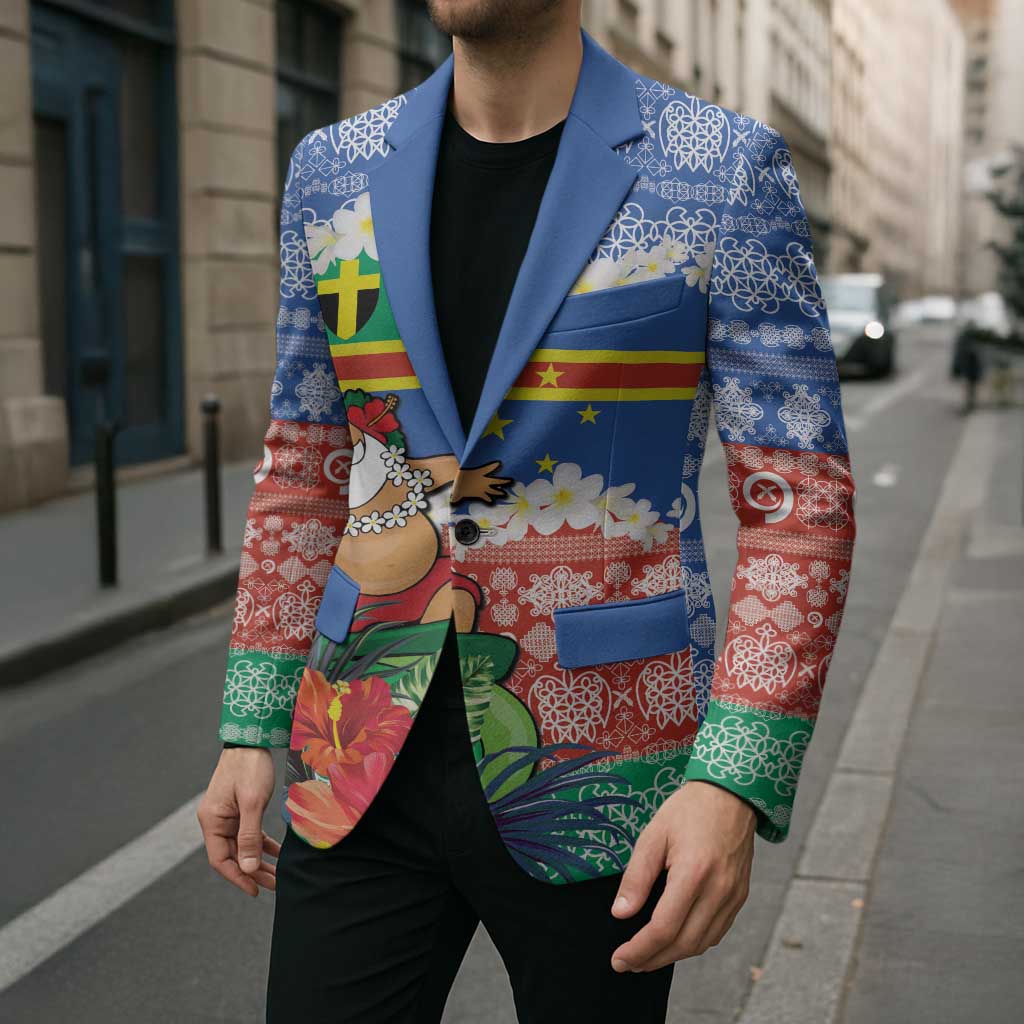 Personalised Tafea Joyeux Noel Blazer Proud To Be a Ni-Van Sand Drawing Art - Polynesian Pride