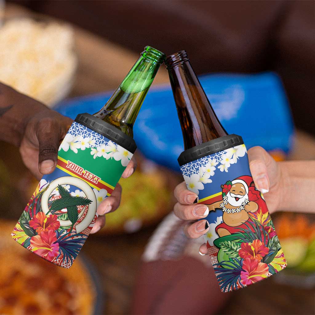 Personalised Tafea Joyeux Noel 4 in 1 Can Cooler Tumbler Proud To Be a Ni-Van Sand Drawing Art - Polynesian Pride