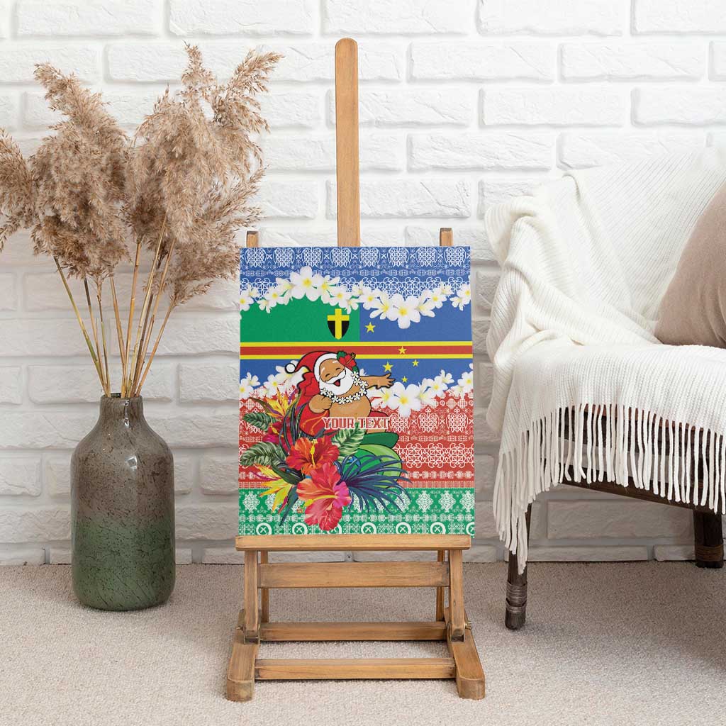 Personalised Tafea Joyeux Noel Canvas Wall Art Proud To Be a Ni-Van Sand Drawing Art - Polynesian Pride