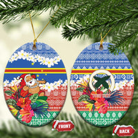 Personalised Tafea Joyeux Noel Ceramic Ornament Proud To Be a Ni-Van Sand Drawing Art - Polynesian Pride