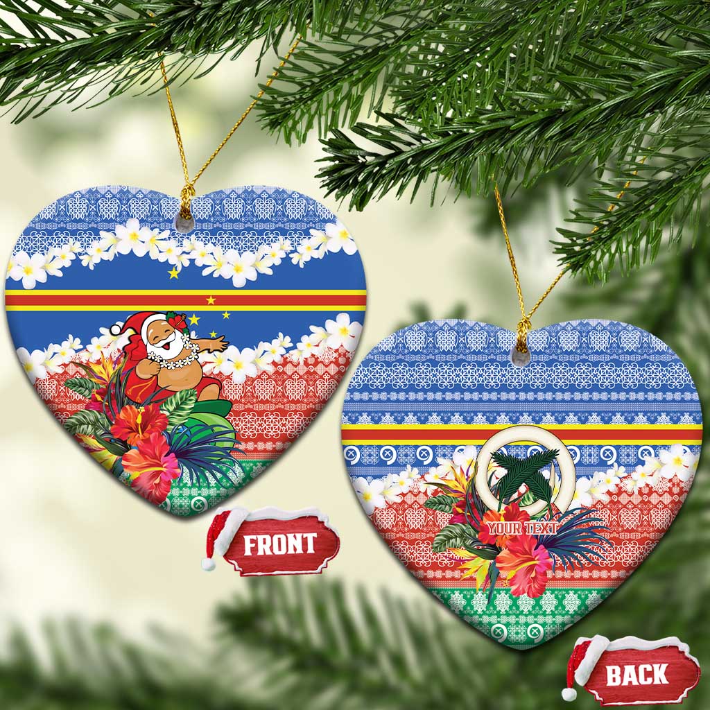 Personalised Tafea Joyeux Noel Ceramic Ornament Proud To Be a Ni-Van Sand Drawing Art - Polynesian Pride