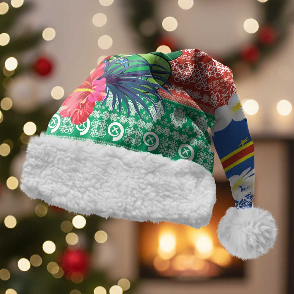 Personalised Tafea Joyeux Noel Christmas Santa Hat Proud To Be a Ni-Van Sand Drawing Art - Polynesian Pride