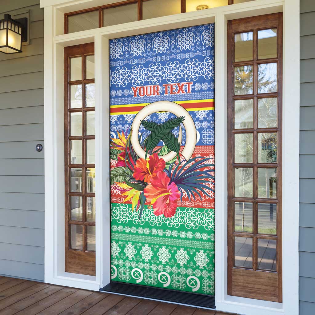 Personalised Tafea Joyeux Noel Door Cover Proud To Be a Ni-Van Sand Drawing Art - Polynesian Pride