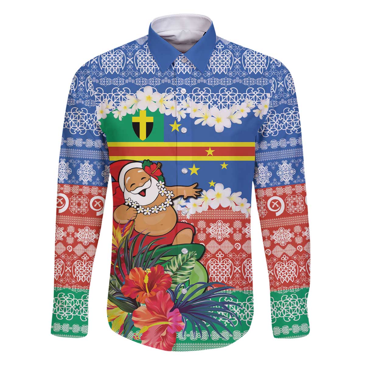 Personalised Tafea Joyeux Noel Family Matching Off The Shoulder Long Sleeve Dress and Hawaiian Shirt Proud To Be a Ni-Van Sand Drawing Art - Polynesian Pride