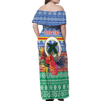 Personalised Tafea Joyeux Noel Family Matching Off Shoulder Maxi Dress and Hawaiian Shirt Proud To Be a Ni-Van Sand Drawing Art - Polynesian Pride