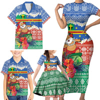 Personalised Tafea Joyeux Noel Family Matching Short Sleeve Bodycon Dress and Hawaiian Shirt Proud To Be a Ni-Van Sand Drawing Art LT9 - Polynesian Pride