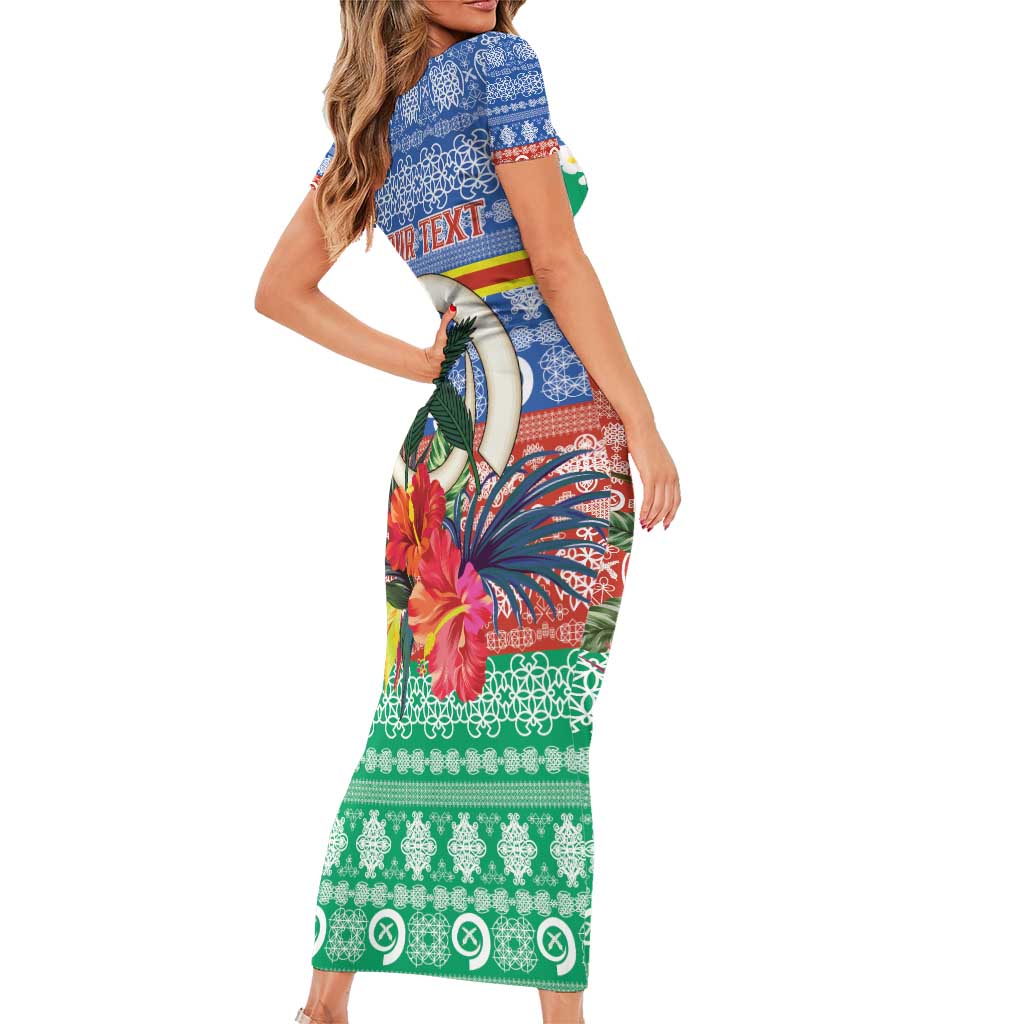 Personalised Tafea Joyeux Noel Family Matching Short Sleeve Bodycon Dress and Hawaiian Shirt Proud To Be a Ni-Van Sand Drawing Art LT9 - Polynesian Pride