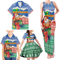 Personalised Tafea Joyeux Noel Family Matching Tank Maxi Dress and Hawaiian Shirt Proud To Be a Ni-Van Sand Drawing Art - Polynesian Pride