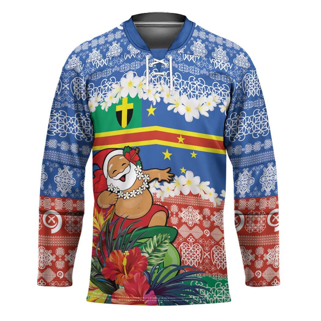 Personalised Tafea Joyeux Noel Hockey Jersey Proud To Be a Ni-Van Sand Drawing Art - Polynesian Pride