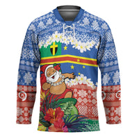 Personalised Tafea Joyeux Noel Hockey Jersey Proud To Be a Ni-Van Sand Drawing Art - Polynesian Pride