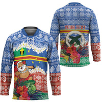 Personalised Tafea Joyeux Noel Hockey Jersey Proud To Be a Ni-Van Sand Drawing Art - Polynesian Pride