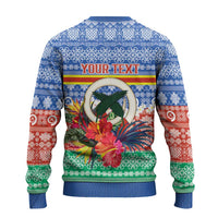 Personalised Tafea Joyeux Noel Ugly Christmas Sweater Proud To Be a Ni-Van Sand Drawing Art - Polynesian Pride