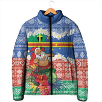 Personalised Tafea Joyeux Noel Padded Jacket Proud To Be a Ni-Van Sand Drawing Art - Polynesian Pride