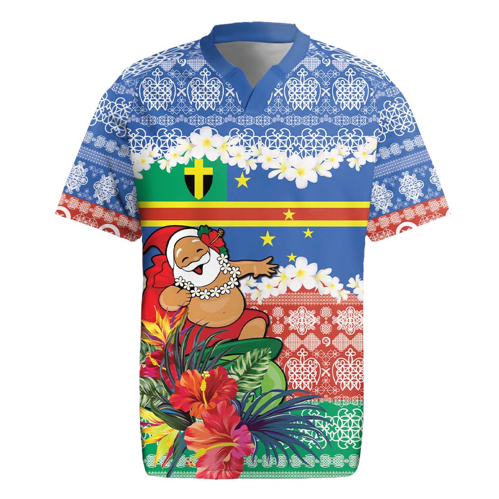 Personalised Tafea Joyeux Noel Rugby Jersey Proud To Be a Ni-Van Sand Drawing Art - Polynesian Pride