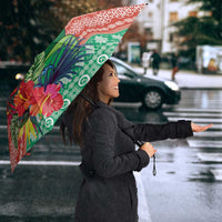 Personalised Tafea Joyeux Noel Umbrella Proud To Be a Ni-Van Sand Drawing Art - Polynesian Pride