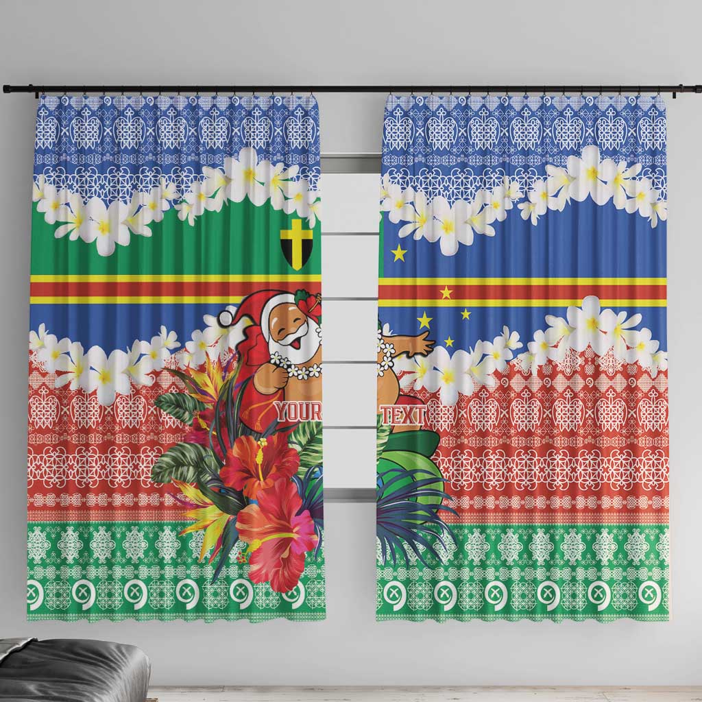 Personalised Tafea Joyeux Noel Window Curtain Proud To Be a Ni-Van Sand Drawing Art - Polynesian Pride