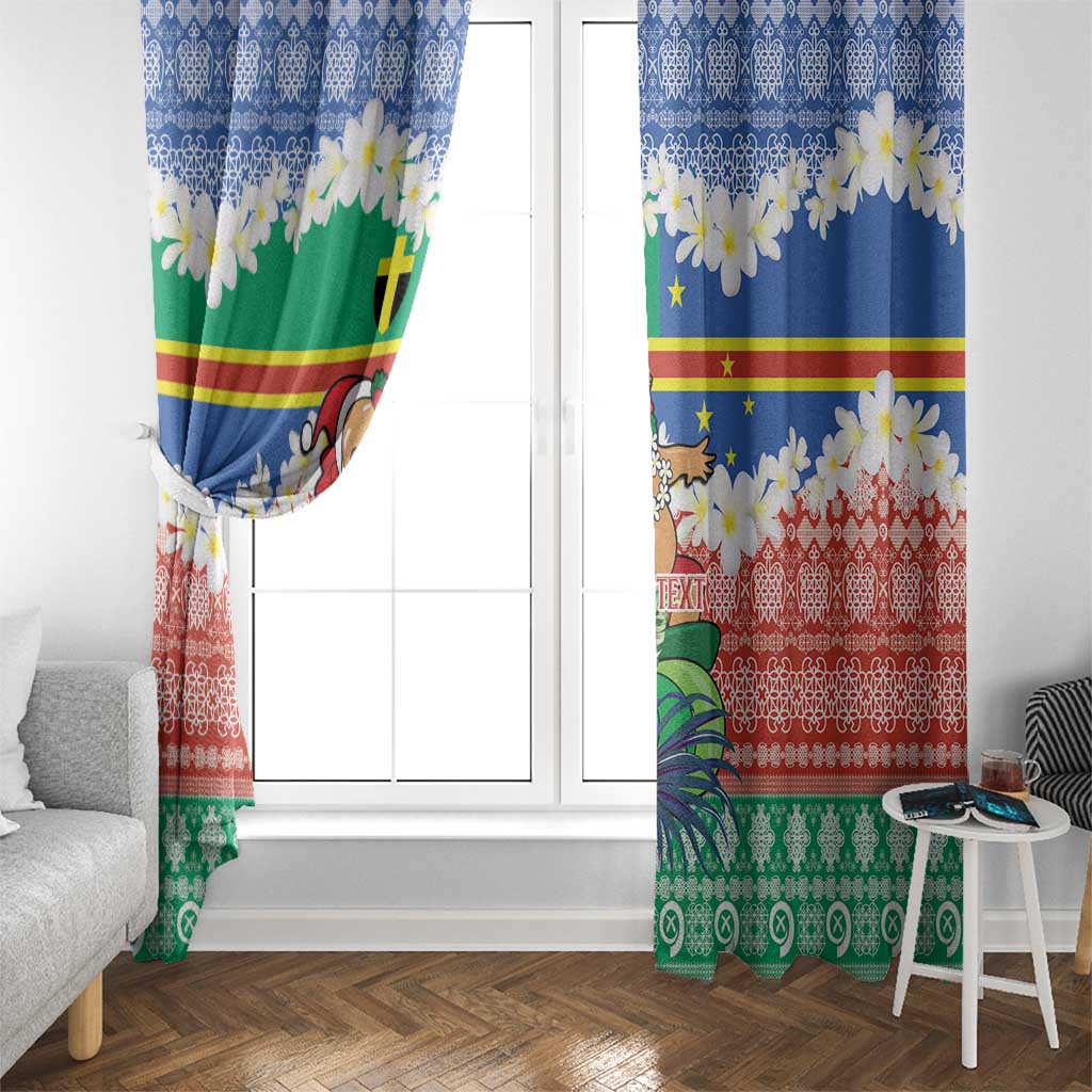 Personalised Tafea Joyeux Noel Window Curtain Proud To Be a Ni-Van Sand Drawing Art - Polynesian Pride