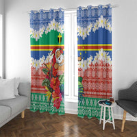 Personalised Tafea Joyeux Noel Window Curtain Proud To Be a Ni-Van Sand Drawing Art - Polynesian Pride