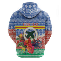 Personalised Tafea Joyeux Noel Zip Hoodie Proud To Be a Ni-Van Sand Drawing Art - Polynesian Pride