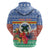 Personalised Tafea Joyeux Noel Zip Hoodie Proud To Be a Ni-Van Sand Drawing Art - Polynesian Pride