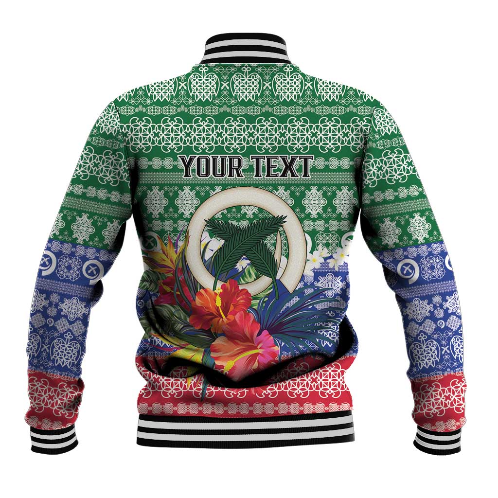 Personalised Torba Joyeux Noel Baseball Jacket Proud To Be a Ni-Van Sand Drawing Art - Polynesian Pride