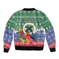 Personalised Torba Joyeux Noel Bomber Jacket Proud To Be a Ni-Van Sand Drawing Art - Polynesian Pride