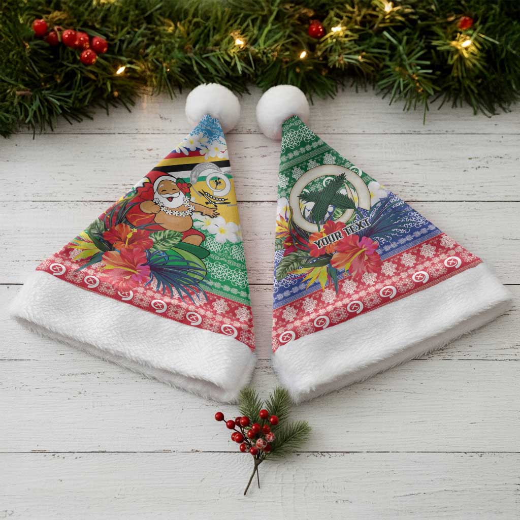 Personalised Torba Joyeux Noel Christmas Santa Hat Proud To Be a Ni-Van Sand Drawing Art - Polynesian Pride