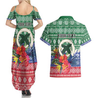 Personalised Torba Joyeux Noel Couples Matching Summer Maxi Dress and Hawaiian Shirt Proud To Be a Ni-Van Sand Drawing Art - Polynesian Pride