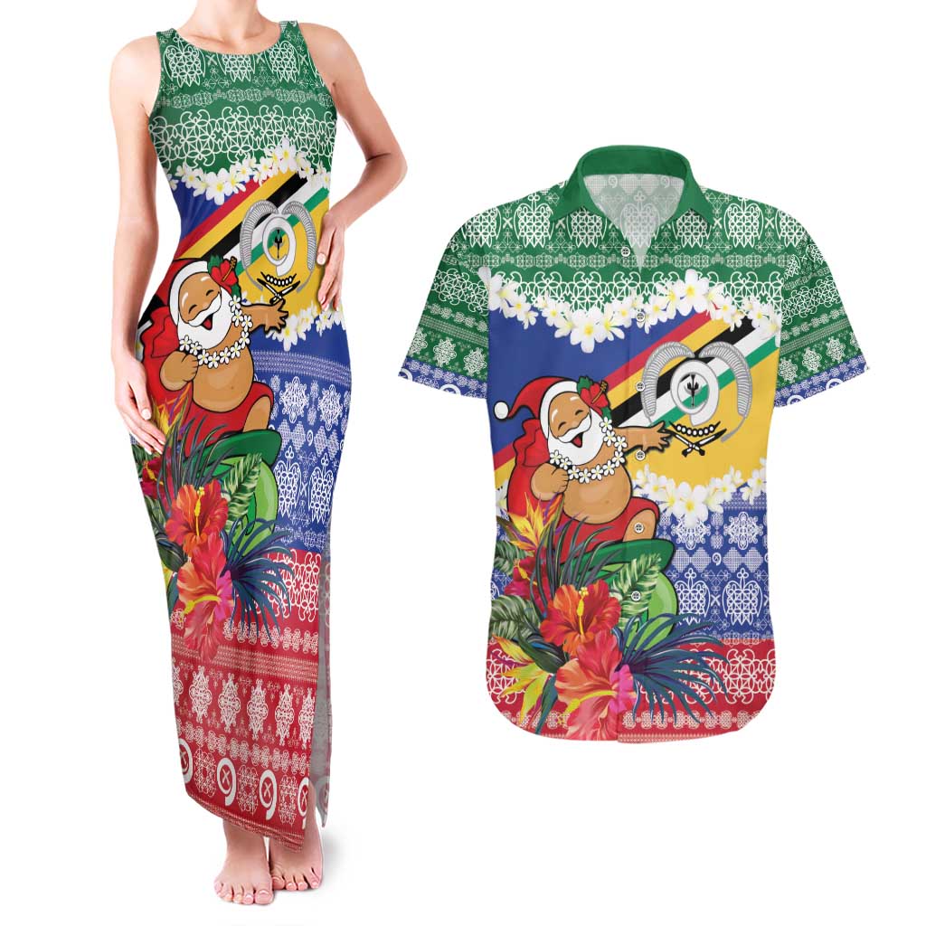 Personalised Torba Joyeux Noel Couples Matching Tank Maxi Dress and Hawaiian Shirt Proud To Be a Ni-Van Sand Drawing Art - Polynesian Pride