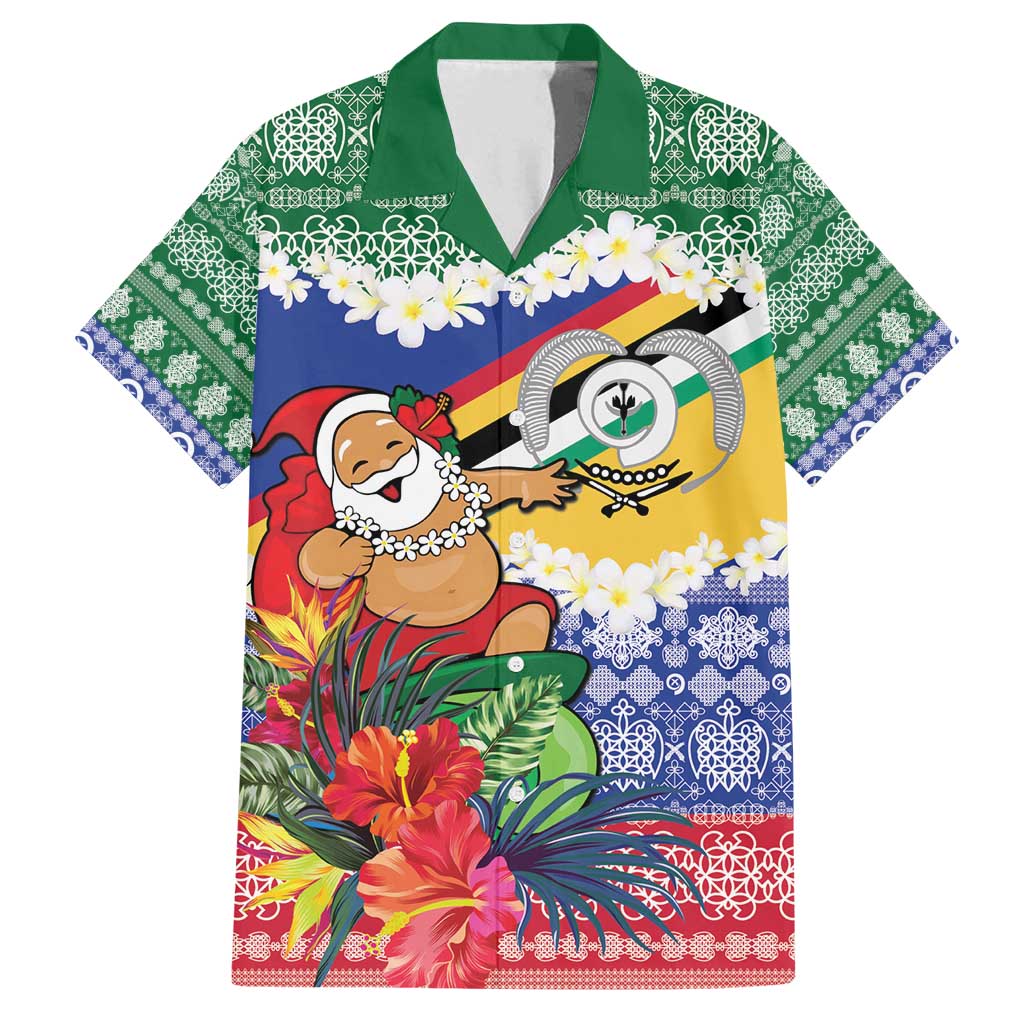 Personalised Torba Joyeux Noel Family Matching Long Sleeve Bodycon Dress and Hawaiian Shirt Proud To Be a Ni-Van Sand Drawing Art LT9 Dad's Shirt - Short Sleeve Green - Polynesian Pride