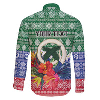 Personalised Torba Joyeux Noel Family Matching Long Sleeve Bodycon Dress and Hawaiian Shirt Proud To Be a Ni-Van Sand Drawing Art LT9 - Polynesian Pride