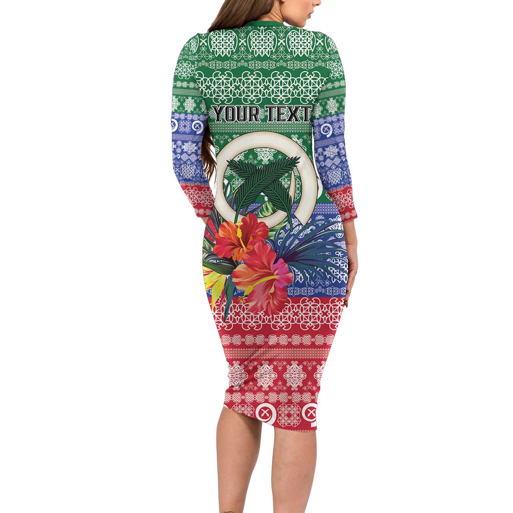 Personalised Torba Joyeux Noel Family Matching Long Sleeve Bodycon Dress and Hawaiian Shirt Proud To Be a Ni-Van Sand Drawing Art LT9 - Polynesian Pride
