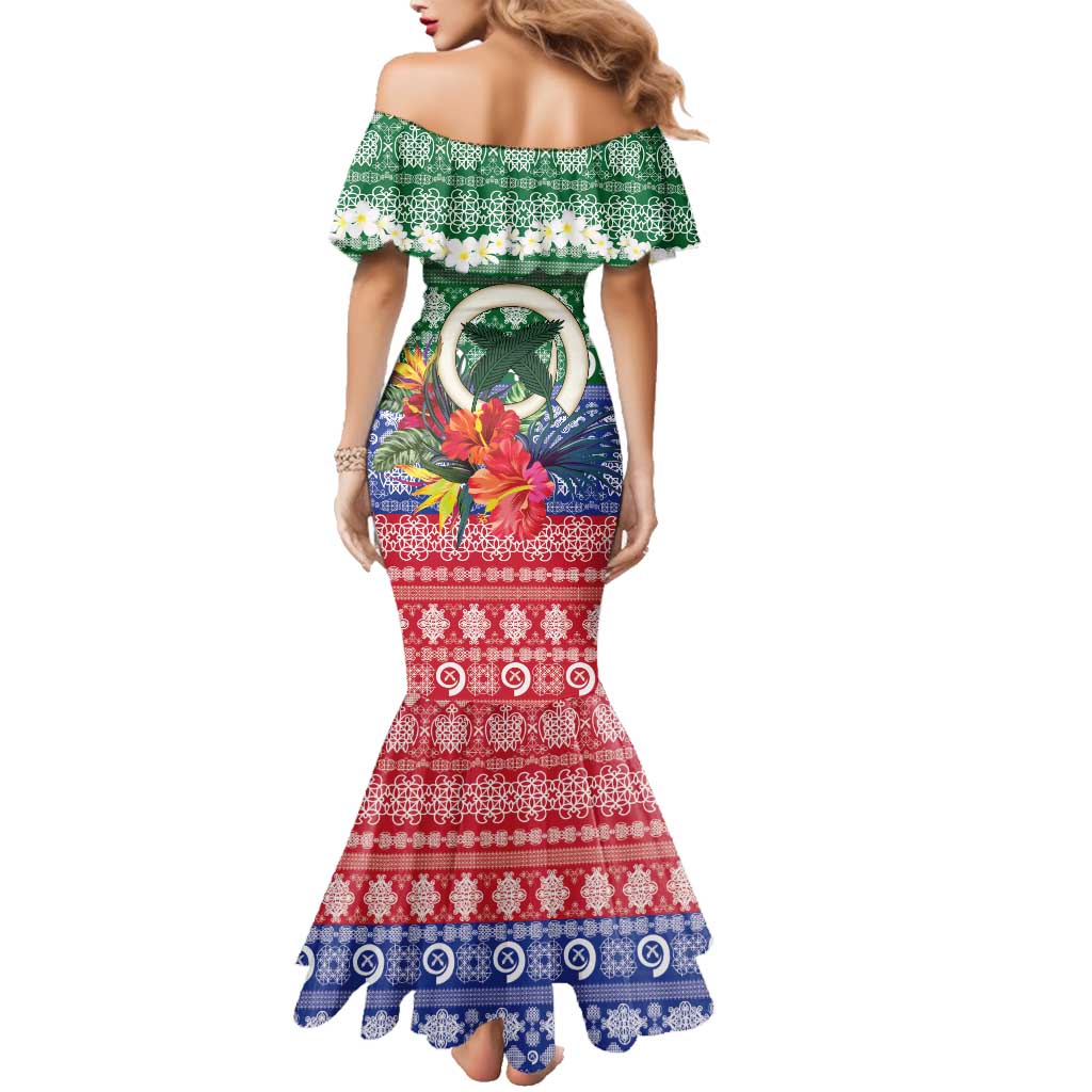 Personalised Torba Joyeux Noel Family Matching Mermaid Dress and Hawaiian Shirt Proud To Be a Ni-Van Sand Drawing Art LT9 - Polynesian Pride