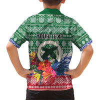 Personalised Torba Joyeux Noel Family Matching Short Sleeve Bodycon Dress and Hawaiian Shirt Proud To Be a Ni-Van Sand Drawing Art LT9 - Polynesian Pride