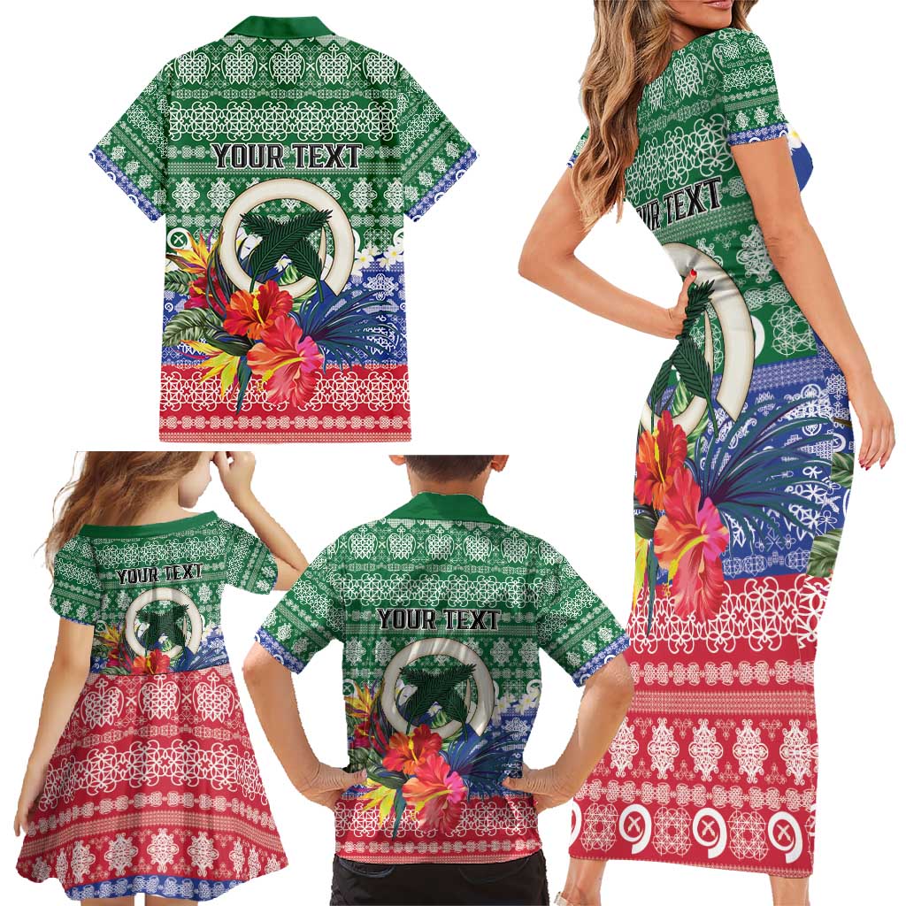 Personalised Torba Joyeux Noel Family Matching Short Sleeve Bodycon Dress and Hawaiian Shirt Proud To Be a Ni-Van Sand Drawing Art LT9 - Polynesian Pride
