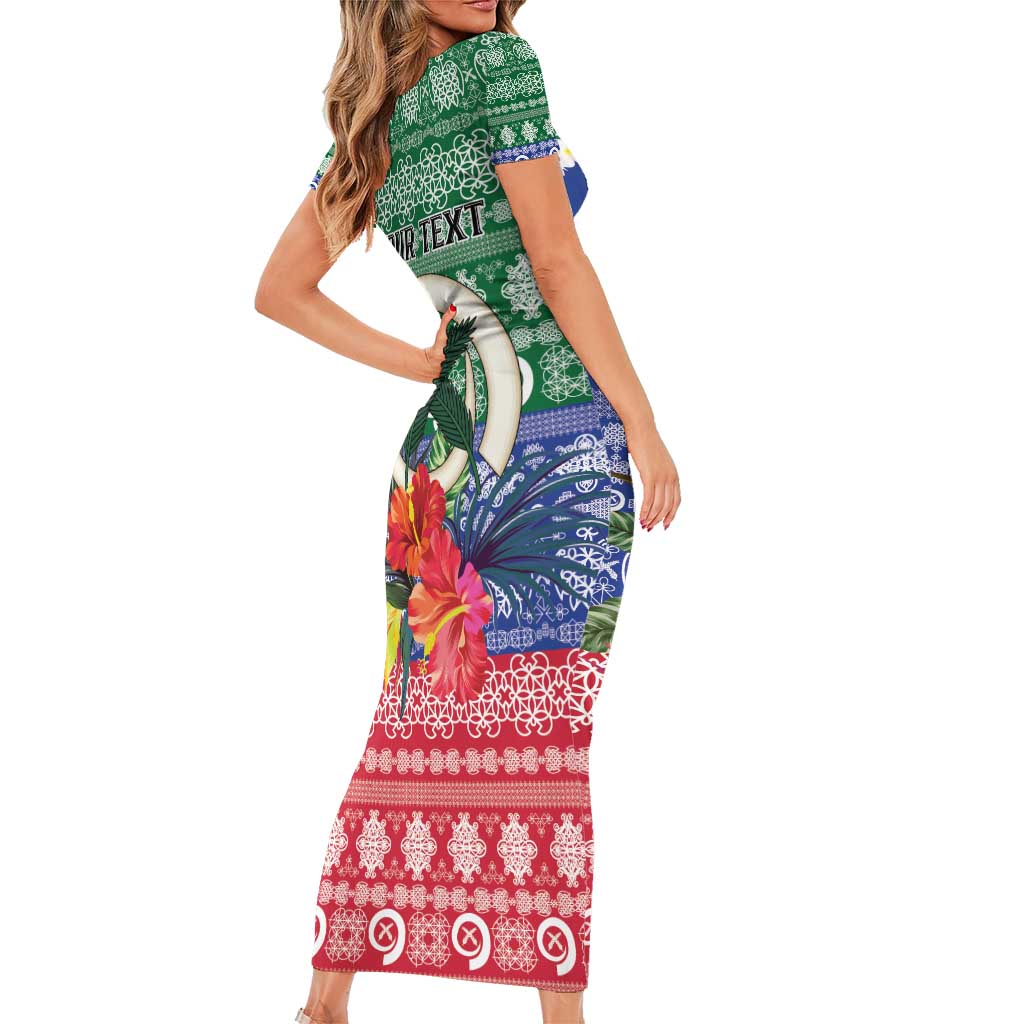 Personalised Torba Joyeux Noel Family Matching Short Sleeve Bodycon Dress and Hawaiian Shirt Proud To Be a Ni-Van Sand Drawing Art LT9 - Polynesian Pride