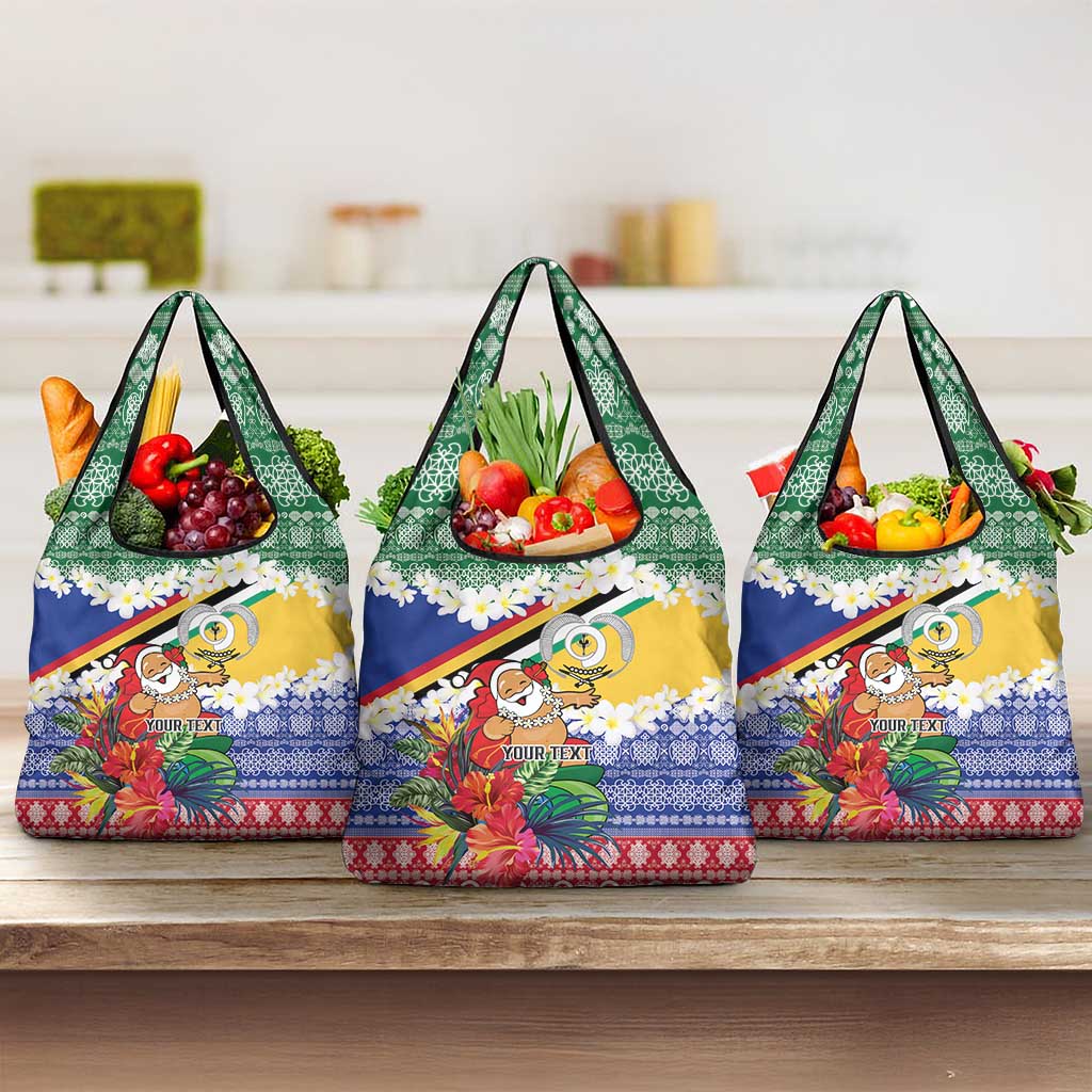 Personalised Torba Joyeux Noel Grocery Bag Proud To Be a Ni-Van Sand Drawing Art - Polynesian Pride